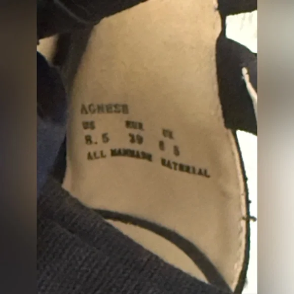 JustFab Black Wedge Sandals with Floral Accent - Picture 6 of 6